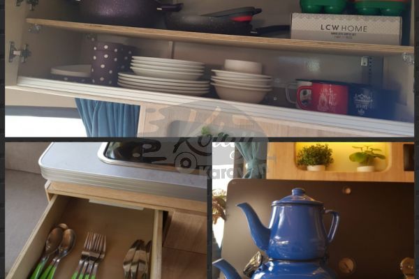 2021 Yapımı 4 Kişilik, Kiralık Çekme Karavan Arabalı #1040